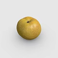 Single Fresh Ripe Yellow Pear With White Specks On Light Background