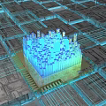 Advanced Semiconductor Chip Integrated Circuit With Detailed Microscopic Structure Design