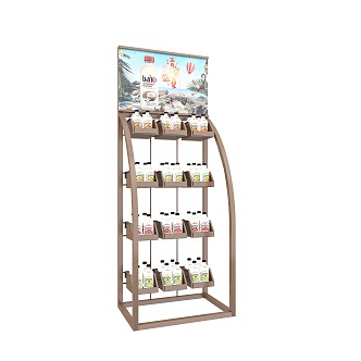 Shelf Customized Rack Display Rack Beverage Product Rack Iron Rack Roller Rack Rotating Rack Steel Structure Game Plate Jewelry Rack Vertical Display Rack Hook Shopping Mall 3d model