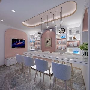 Negotiation Leisure Area Customized Area Jewelry Leisure Area Back Cabinet Jewelry Club 3d model