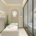 Modern Beauty Salon Interior Design With Stylish Chairs Mirrors Pendant Lights And Staircase