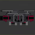 Futuristic Robot Character With Black Red Gray Detailed Mechanical Structure In Standing Pose