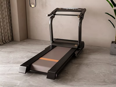 Modern Treadmill Fitness Equipment With Sleek Design For Home Indoor Exercise Use 3d model