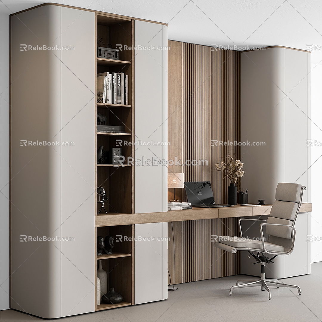 Desk Bookcase 3d model