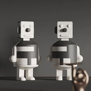 Modern robot doll ornaments 3d model