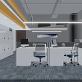 Modern Conference Room Interior With Company Logo And White Marble Wall