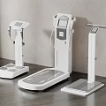 White Modern Fitness Scales With Digital Display For Gym And Home Use