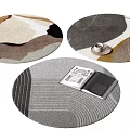 Round Carpets With Diverse Patterns And Textures For Modern Home Decor 3d model