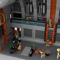 Lego toy building blocks modern factory engineer 3d model