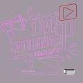 Neon Lamp Combinations For Live Webinar Design With Megaphone And YouTube Icon