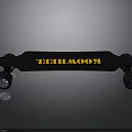 Black Skateboard with Yellow KOOWHEEL Lettering and Four Rubber Wheels