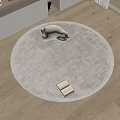 Round carpet fabric carpet 3d model