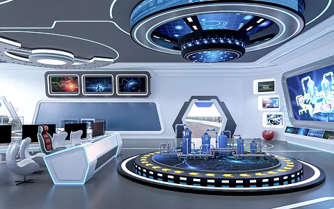 Modern Exhibition Hall Science and Technology Exhibition Hall Culture Exhibition Hall Enterprise Exhibition Hall 3d model