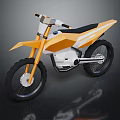 Modern Sleek Orange And White Sports Motorcycle With Black Tires And Streamlined Design