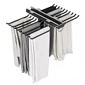 Fashionable Casual Pants In Various Colors Hanging On Wardrobe For Comfortable Daily Wear