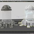 Mechanical Dome Devices With Transparent Chambers And Particle Electric Effects 3d model