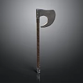 Vintage Handcrafted Axe Design With Metal Blade And Wooden Handle Weapon