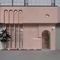 Modern CHILGHAN Storefront With Arched Design Light Brown Wall And Greenery