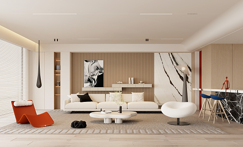 modern living room 3d model