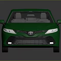Shiny Green Toyota Sedan With Sleek Exterior And Reflective Surface Design