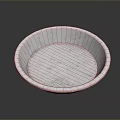 Round Aluminum Perforated Sieve Kitchen Tool For Cooking And Baking 3d model