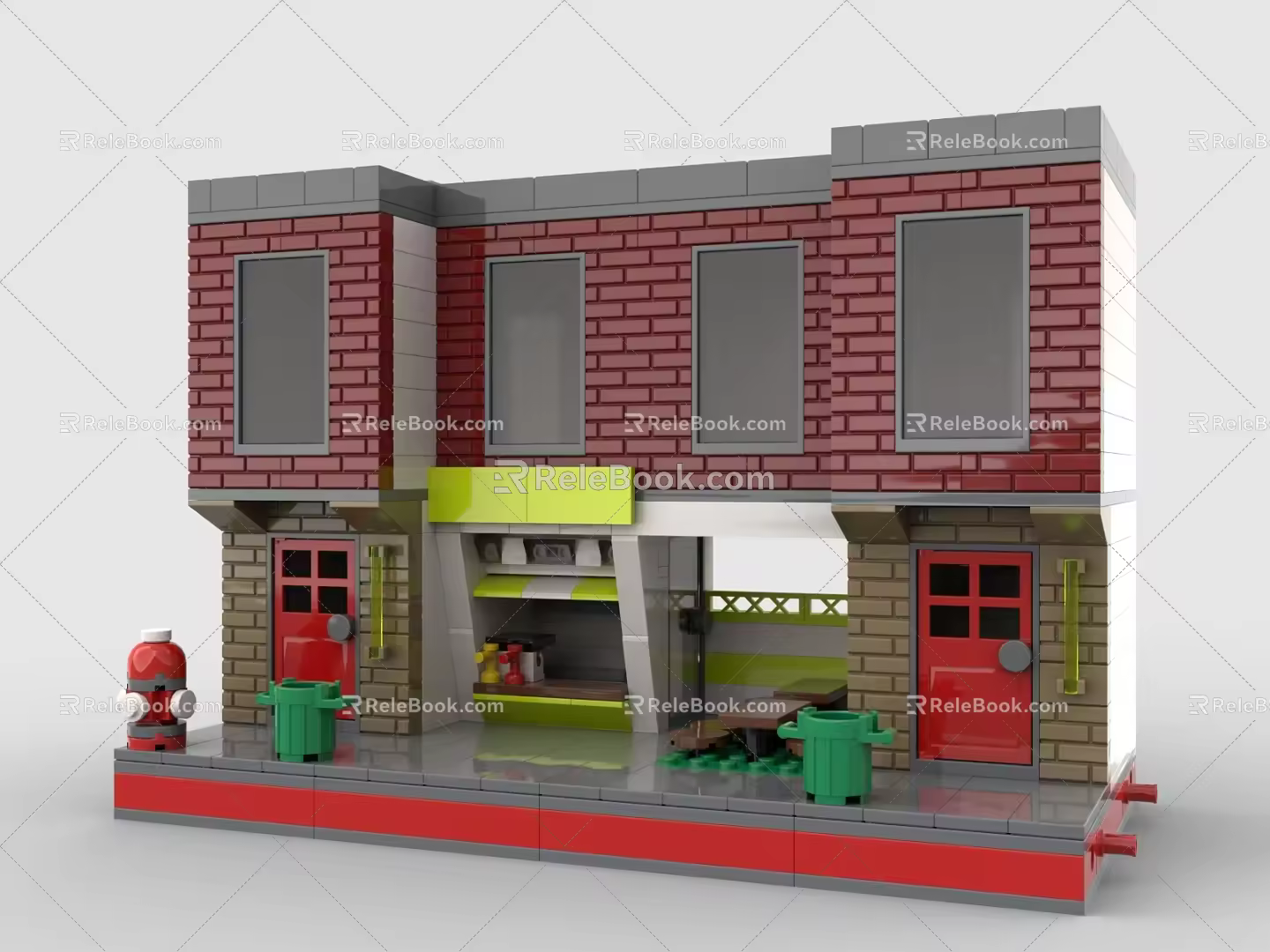 LEGO Toy Building Blocks Shop Building Shop 3d model
