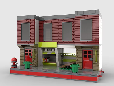 LEGO Toy Building Blocks Shop Building Shop 3d model