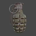 Vintage Rusty Metal Hand Grenade With Textured Surface And Pull Ring 3d model