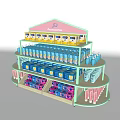 Scene Stack Display Rack Display Rack Promotion Desk Promotion Stack Head Display Head Maternal and Baby Store Shelf 3d model