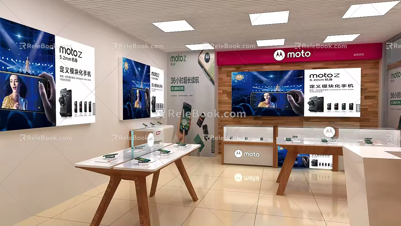 Mobile Phone Store Wangfujing Store Exclusive Shop Meichen Exhibition Display 3d model