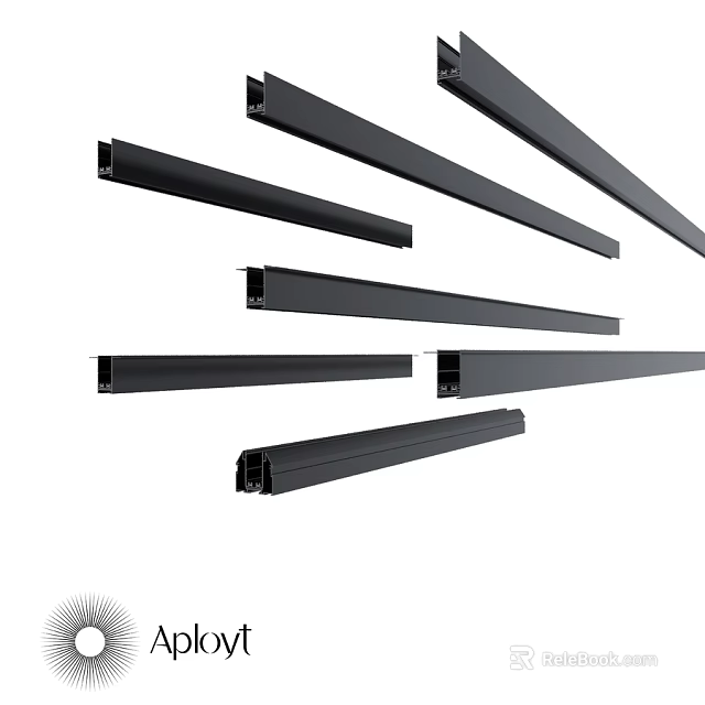 Modern Black Downlights and Spotlights with Various Sizes for Indoor Lighting 3d model 