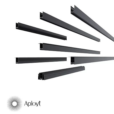 Modern Black Downlights and Spotlights with Various Sizes for Indoor Lighting 3d model