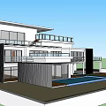 Modern Detached Villa With Swimming Pool Large Windows And Terrace