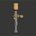 Gray And Copper Heavy Weapon Design With Multi Port Muzzle And Yellow Grip
