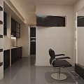 Modern Hair Salon Interior With Styling Stations Mirrors Chairs And Decorative Art
