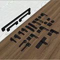 Black Modern Door Handles With Various Designs For Furniture And Cabinets