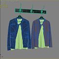 Black And Brown Leather Jackets Hanging With White Inner Shirts On Hangers
