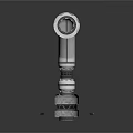 Mechanical Equipment With Curved Metal Pipe And Sturdy Base Structure