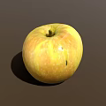 Fresh Yellow Red Apple With Shiny Skin And Natural Texture On Dark Background