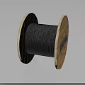 Industrial Black Cable Reel With Wooden Spool For Electrical Applications