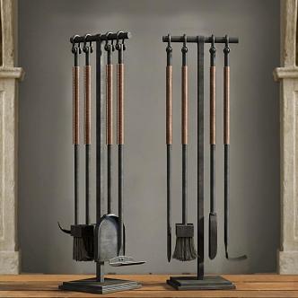 Fireplace Tools 3d model