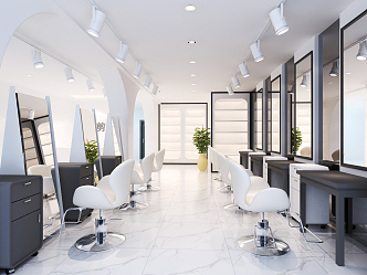 Modern Barber Shop Hairdresser 3d model