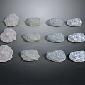 Natural Wood And Stone Decorative Materials With Various Shapes Textures And Colors