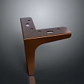 Single Chair With Brown Metal L Shaped Bracket And Holes Design