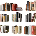 Colorful Books And Magazines Hardcover Paperback Collection On Stacked Shelf