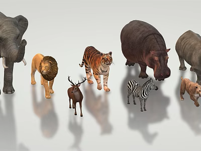 Various Reptile Species Such As Lizards Snakes And Turtles In 3d model