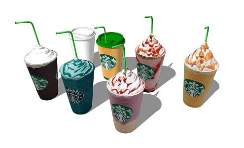 Modern Milk Tea Starbucks Milk Tea 3d model