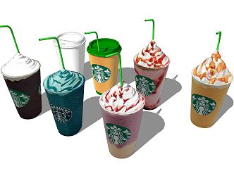 Modern Milk Tea Starbucks Milk Tea 3d model