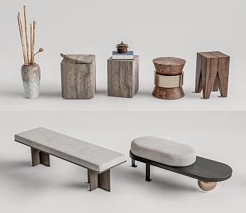 New Chinese bench SU model 3d model