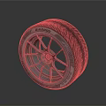 Car Tire With Paradis Brand Black Tread And Silver Alloy Wheel Design